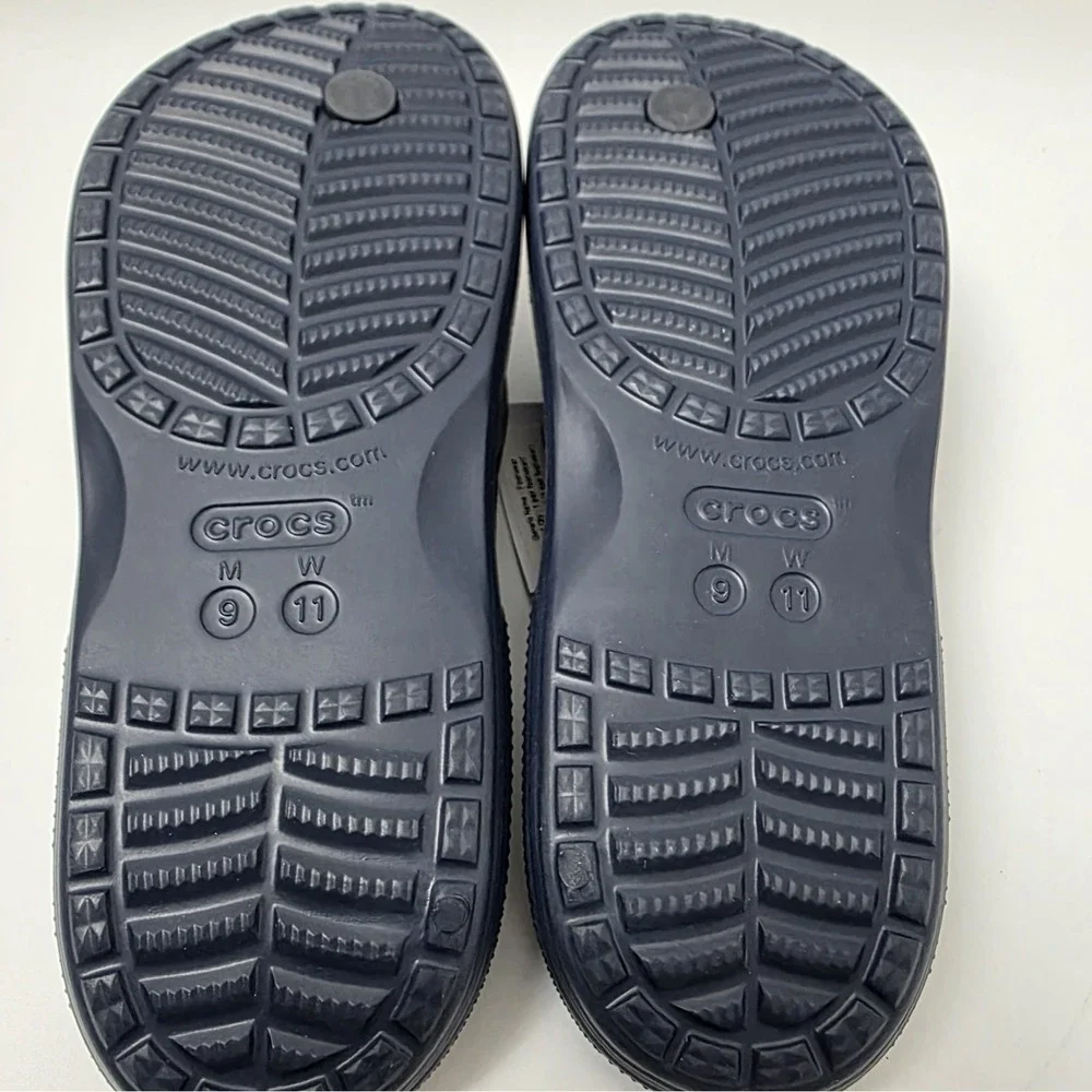 NEW Crocs Classic Thong Flip Flop Sandals Size Men's 9 Women's 11 Navy #925